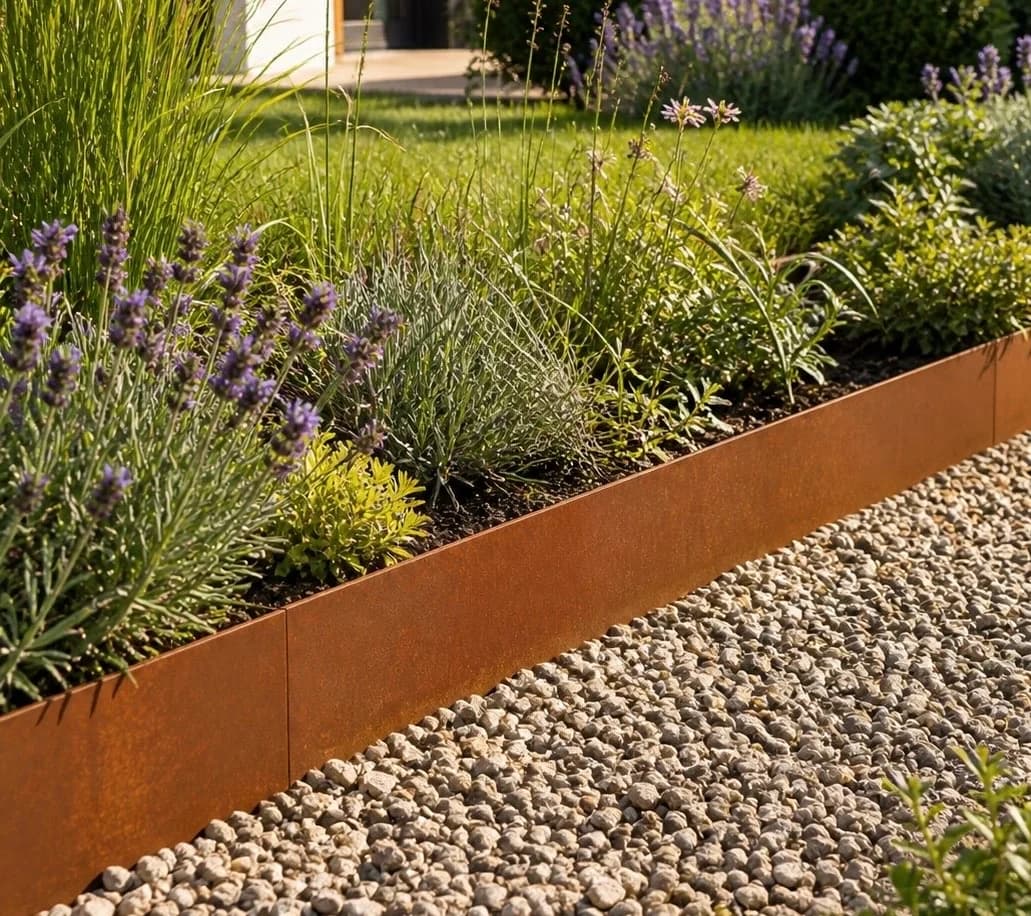 Bordures en acier corten : le guide complet pour réussir son aménagement extérieur