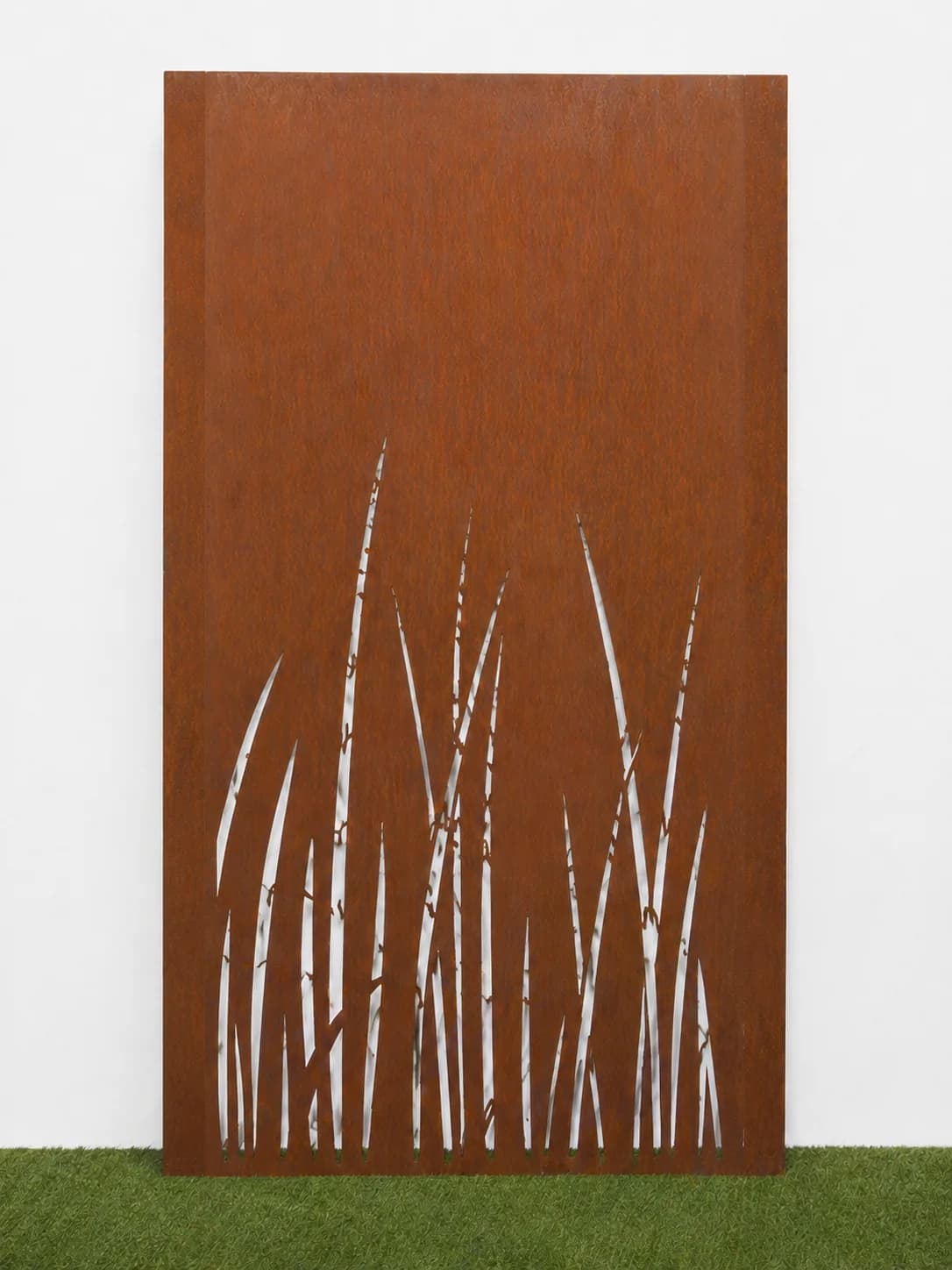 Brise vue corten motif herbes folles