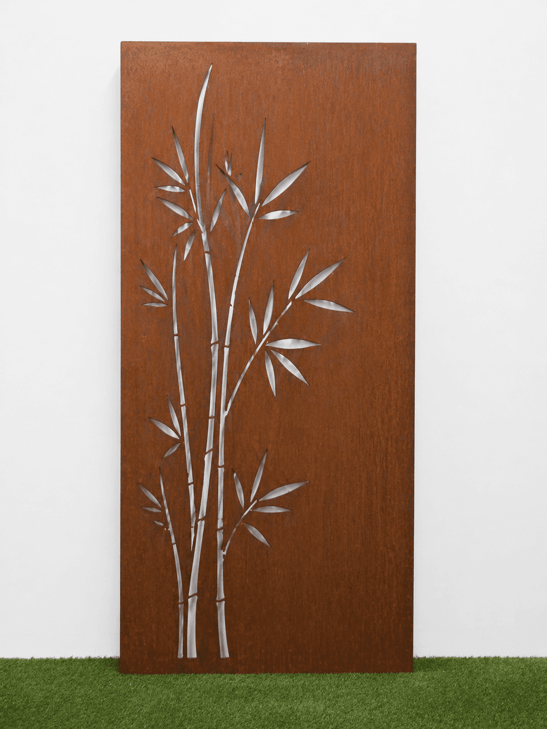 Brise vue corten motif bambou
