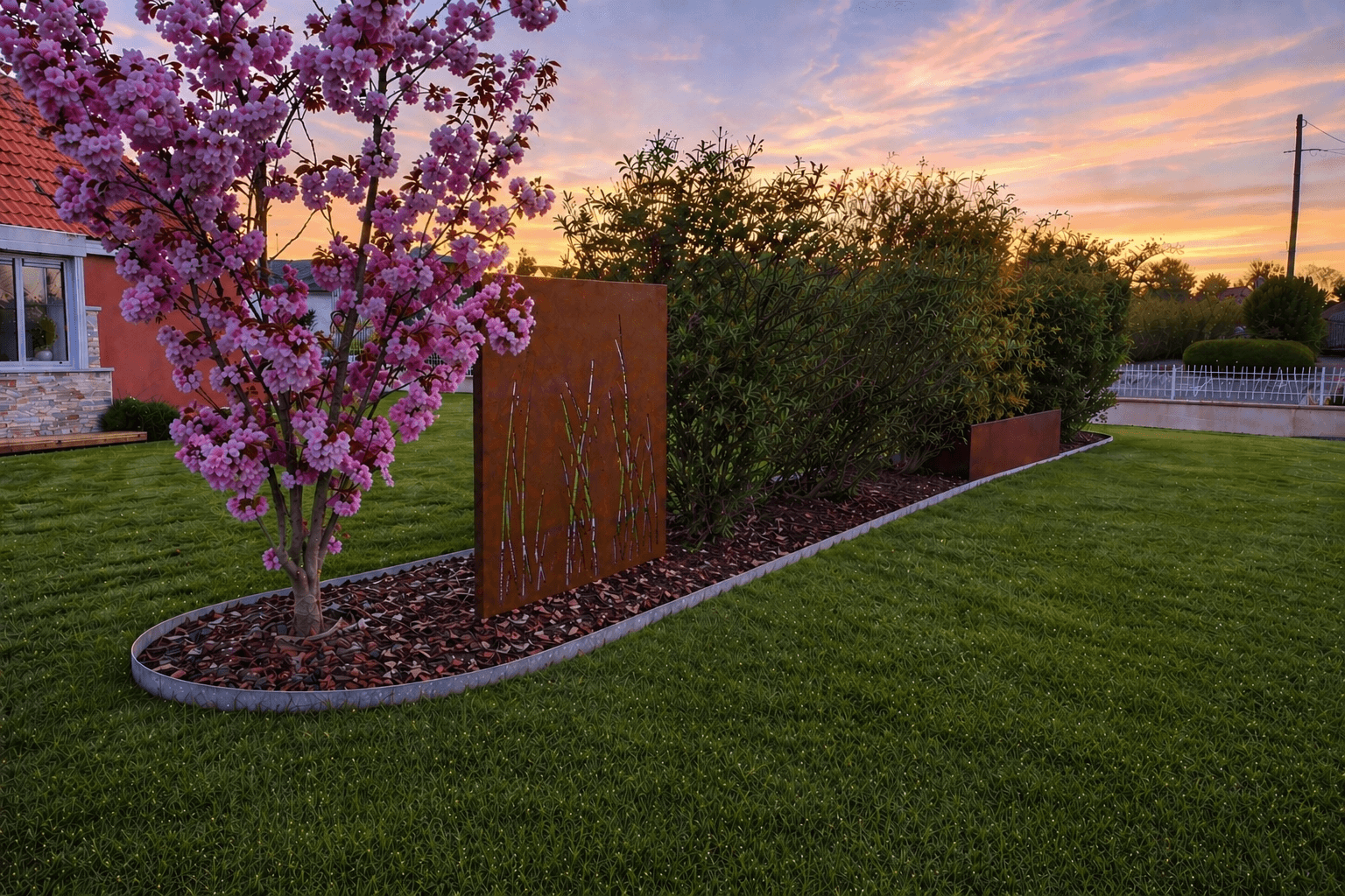 Brise vue corten motif herbes folles - miniature 3