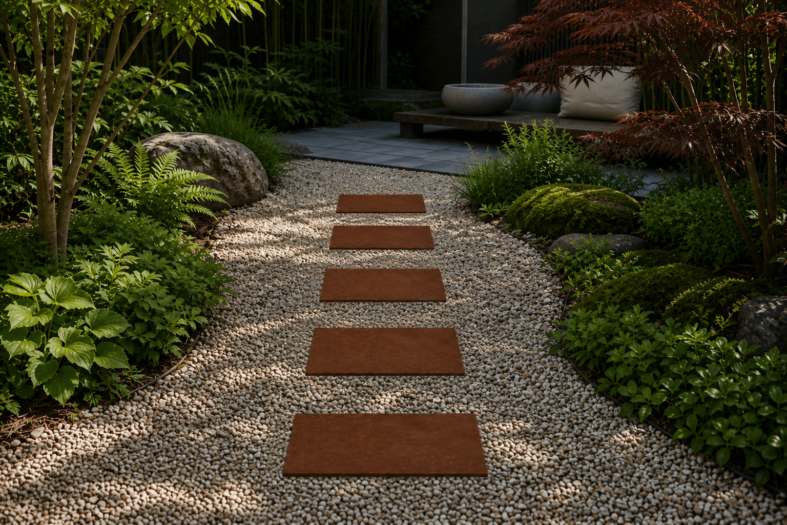 Pas japonais acier corten 3 mm - miniature 3